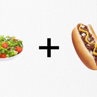 (1) CONEY AND A SALAD